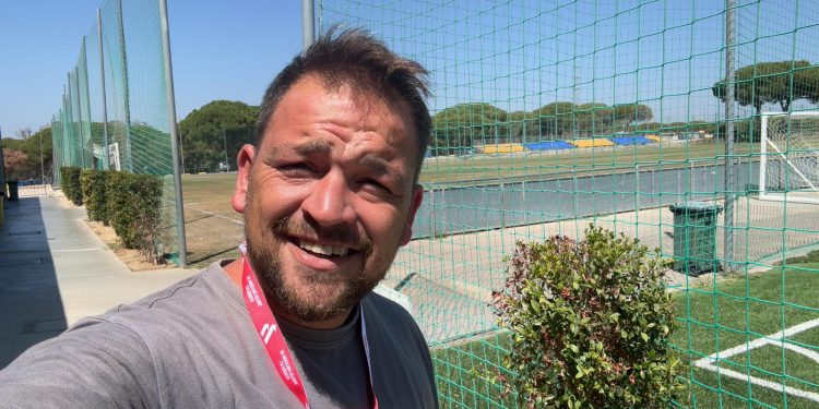 Juan Antonio Rosa 'Chino' en la ciudad deportiva de El Rosal