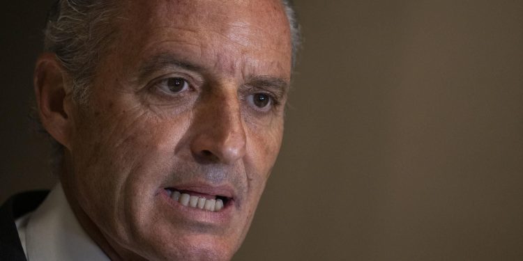 01/10/2024 El expresidente de la Generalitat Francisco Camps en la rueda de prensa tras el anuncio del PSOE de que recurrirá su absolución en el caso Gürtel COMUNIDAD VALENCIANA ESPAÑA EUROPA VALENCIA POLÍTICA JUSTICIA JORGE GIL/EUROPA PRESS