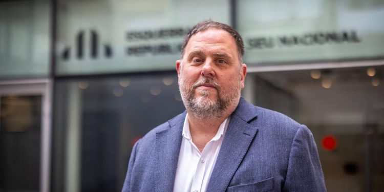 barcelona 18/02/2025 Política. Entrevista a Oriol Junqueras en la sede de ERC, calle Calàbria. AUTOR: JORDI OTIX