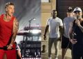 Robbie Williams sorprende en Sevilla: canta su éxito ‘Angels’ junto a un músico callejero en plena calle Santa María la Blanca