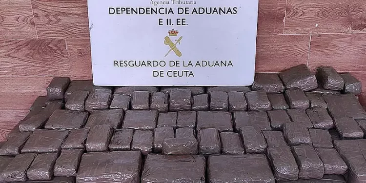 El falso ‘chocolate de Dubái’ que escondía hachís: interceptan 33 kilos de droga en la frontera de Ceuta