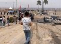 Así quedó la zona marroquí de la frontera con Ceuta: vehículos calcinados y numerosos daños