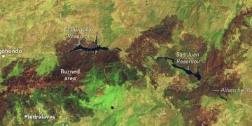 La NASA muestra desde el espacio la enorme cicatriz dejada por los incendios en España
