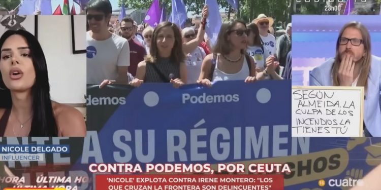 Nicole Delgado responde a Pablo Fernández en directo por la Ley Trans: “No permito que piense por mí”
