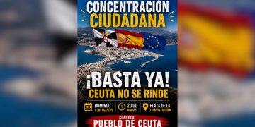 Ceuta convoca una concentración ciudadana este domingo en la Plaza de la Constitución tras la crisis vivida en la ciudad