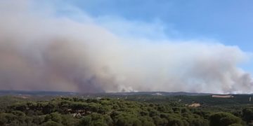 El incendio de Niebla supera las 20.000 hectáreas y sigue “fuera de la capacidad de extinción” tras cuatro días