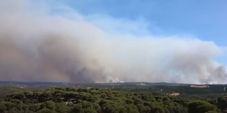 El incendio de Niebla supera las 20.000 hectáreas y sigue “fuera de la capacidad de extinción” tras cuatro días