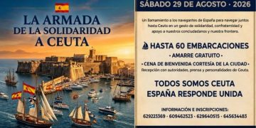 «Ceuta no se vende, Ceuta se defiende»: Las ‘fragatas solidarias’ movilizan a cientos de personas este sábado