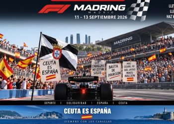 Movilización en el Gran Premio de España: iniciativa popular en las gradas del Madring para apoyar a Ceuta