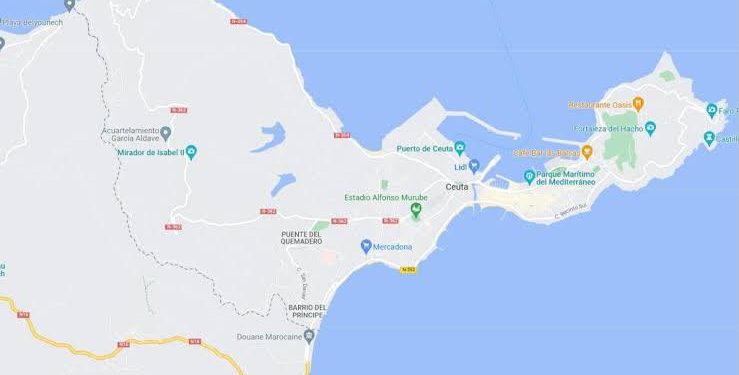 Google Maps marca la frontera de Ceuta con Marruecos como ‘discutida’