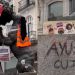 Vandalizan el Oso y el Madroño en la Puerta del Sol con símbolos anarquistas y mensajes contra Ayuso