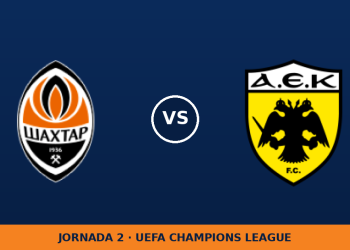 Shakhtar Donetsk – AEK Athens FC: horario y dónde ver el partido
