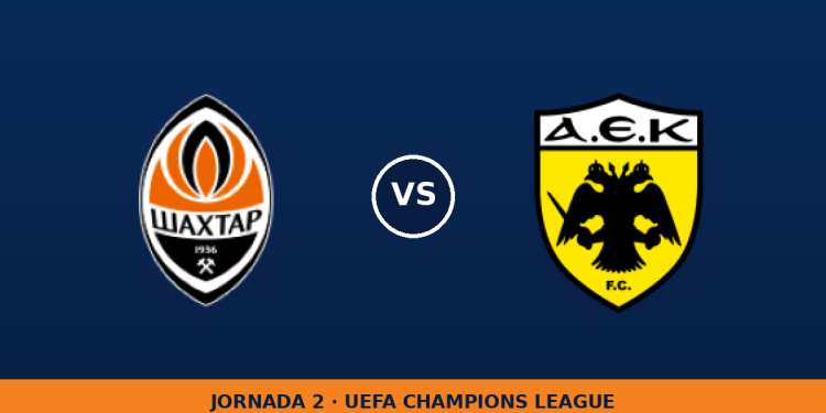 Shakhtar Donetsk – AEK Athens FC: horario y dónde ver el partido