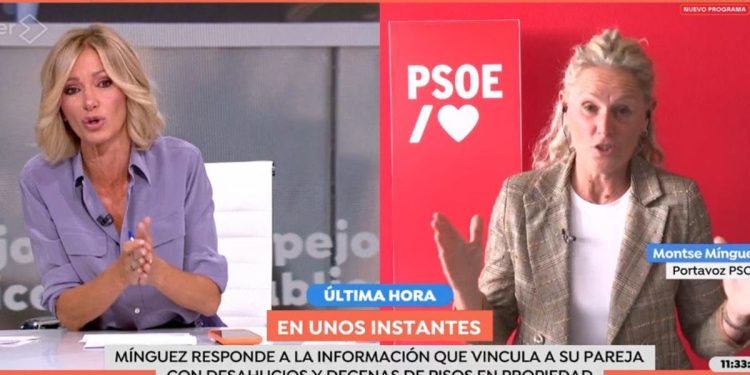 Montse Mínguez responde a preguntas sobre el patrimonio inmobiliario de su pareja