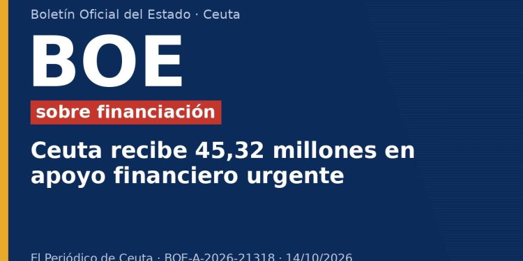 Ceuta recibe 45,32 millones en apoyo financiero urgente