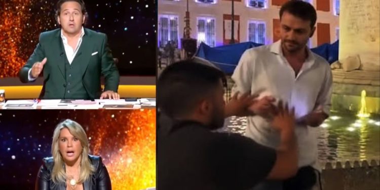 Agreden a un reportero en directo del programa ‘Horizonte’ en la Puerta del Sol: «¡¿Este tío está loco o qué le pasa?!».