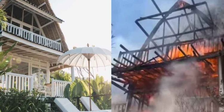Un turista destruye por completo una villa de lujo en Bali al intentar espantar una araña con un papel encendido