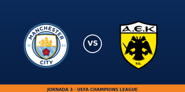 Manchester City – AEK Athens FC: horario y dónde ver el partido