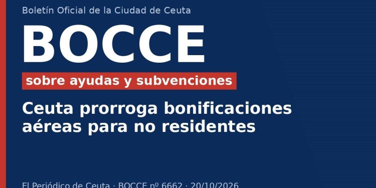 Ceuta prorroga bonificaciones aéreas para no residentes