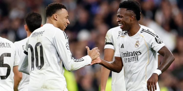 Mbappé apoya a Vinicius tras el triunfo del Real Madrid ante el Leipzig: «Tiene que estar tranquilo, recuperar la confianza y recordar quién es»